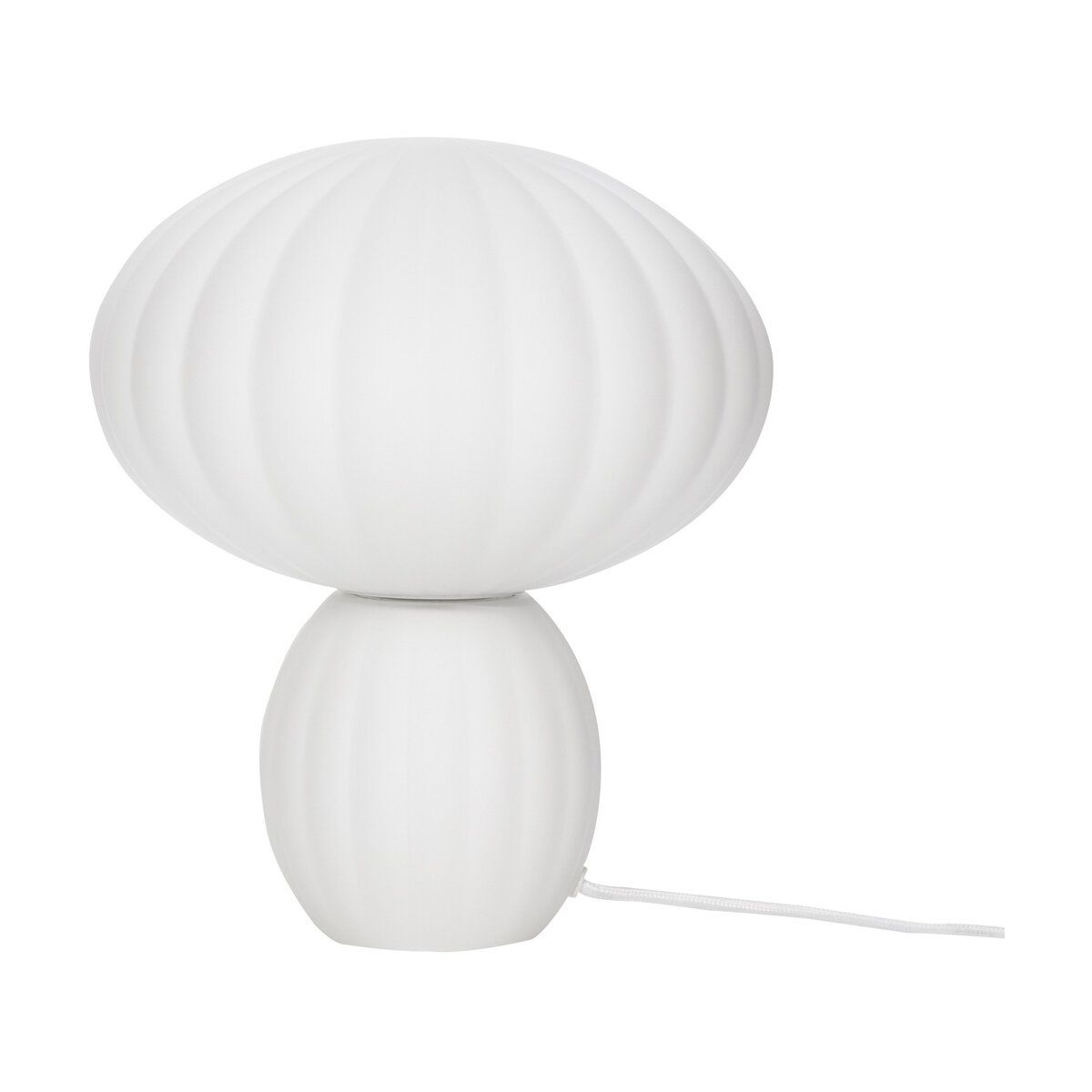 Lampe de table en verre et opale blanche 28 x 23 cm - Hübsch | The Cool Republic - Reward Style