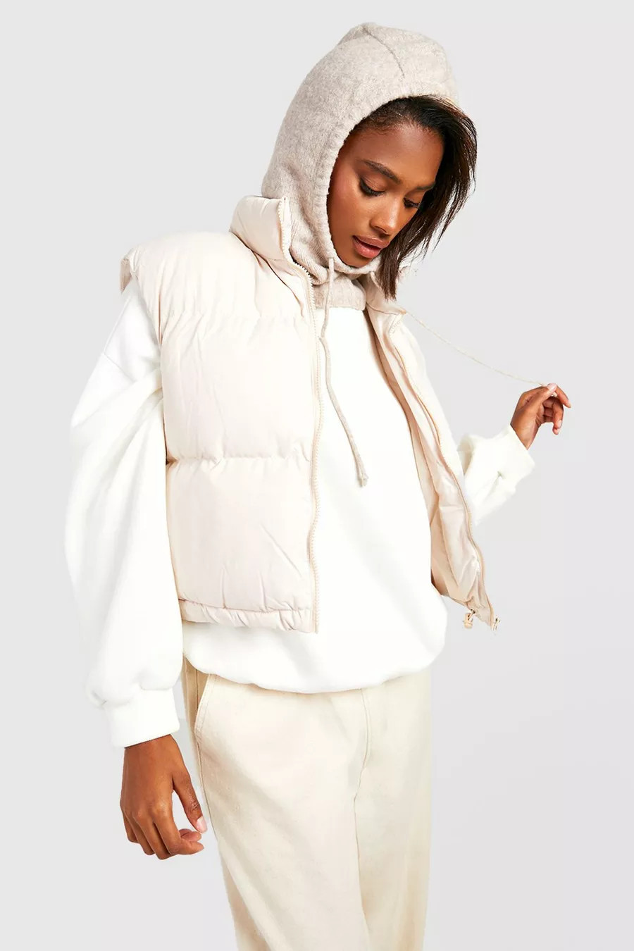 Funnel Neck Vest | boohoo (US & Canada)