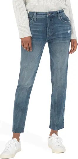 KUT from the Kloth Reese High Waist Ankle Straight Leg Jeans | Nordstrom | Nordstrom