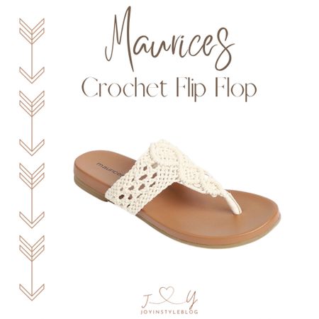 Maurices SuperCush Raegan Crochet Flip Flop / sandals

#LTKFindsUnder50 #LTKOver40 #LTKShoeCrush