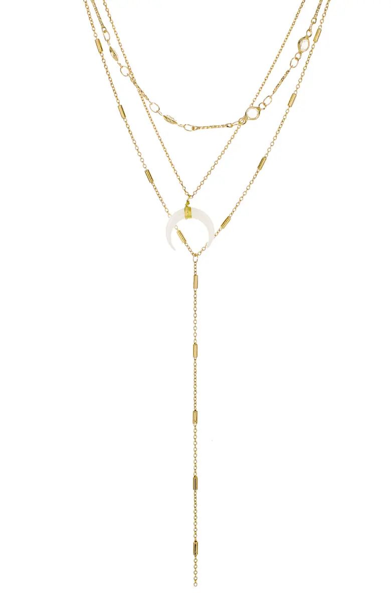 White Horn Layered Y-Necklace | Nordstrom
