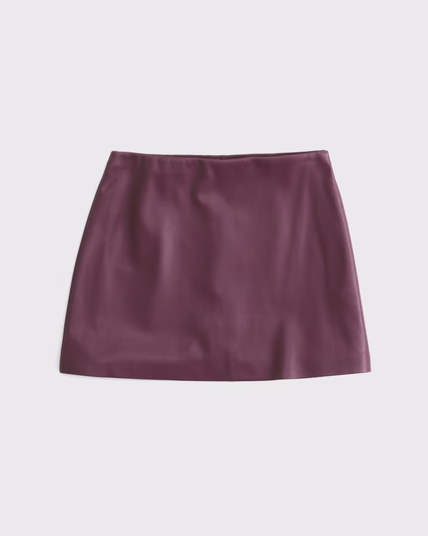 The A&F Scarlett Vegan Leather Mini Skort | Abercrombie & Fitch (US)