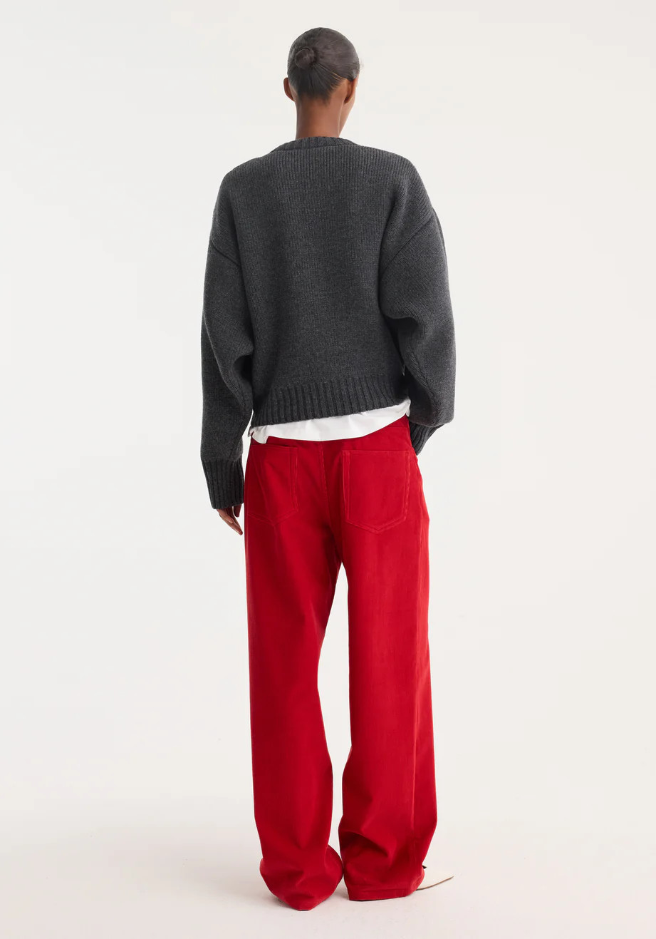 relaxed corduroy trousers | rosso | Rohe