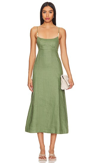 Regina Midi Dress in Sage | Revolve Clothing (Global)