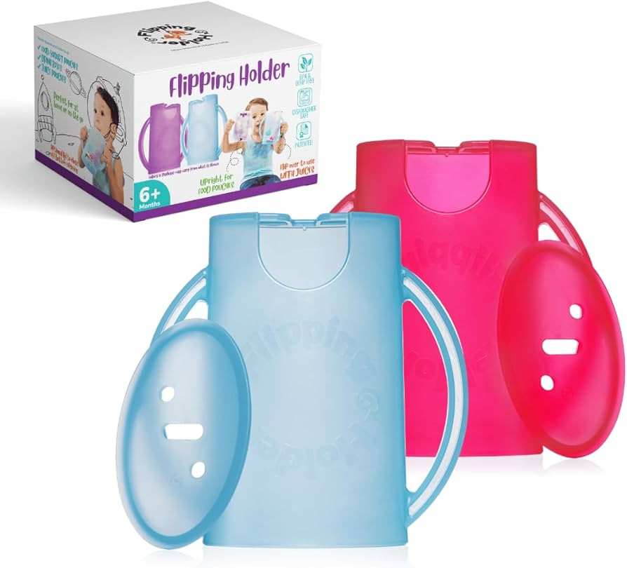 Flipping Holder Squeeze Proof Food Pouch Holder for Toddlers, Babies, Kids, Mess Free No Squeeze ... | Amazon (US)