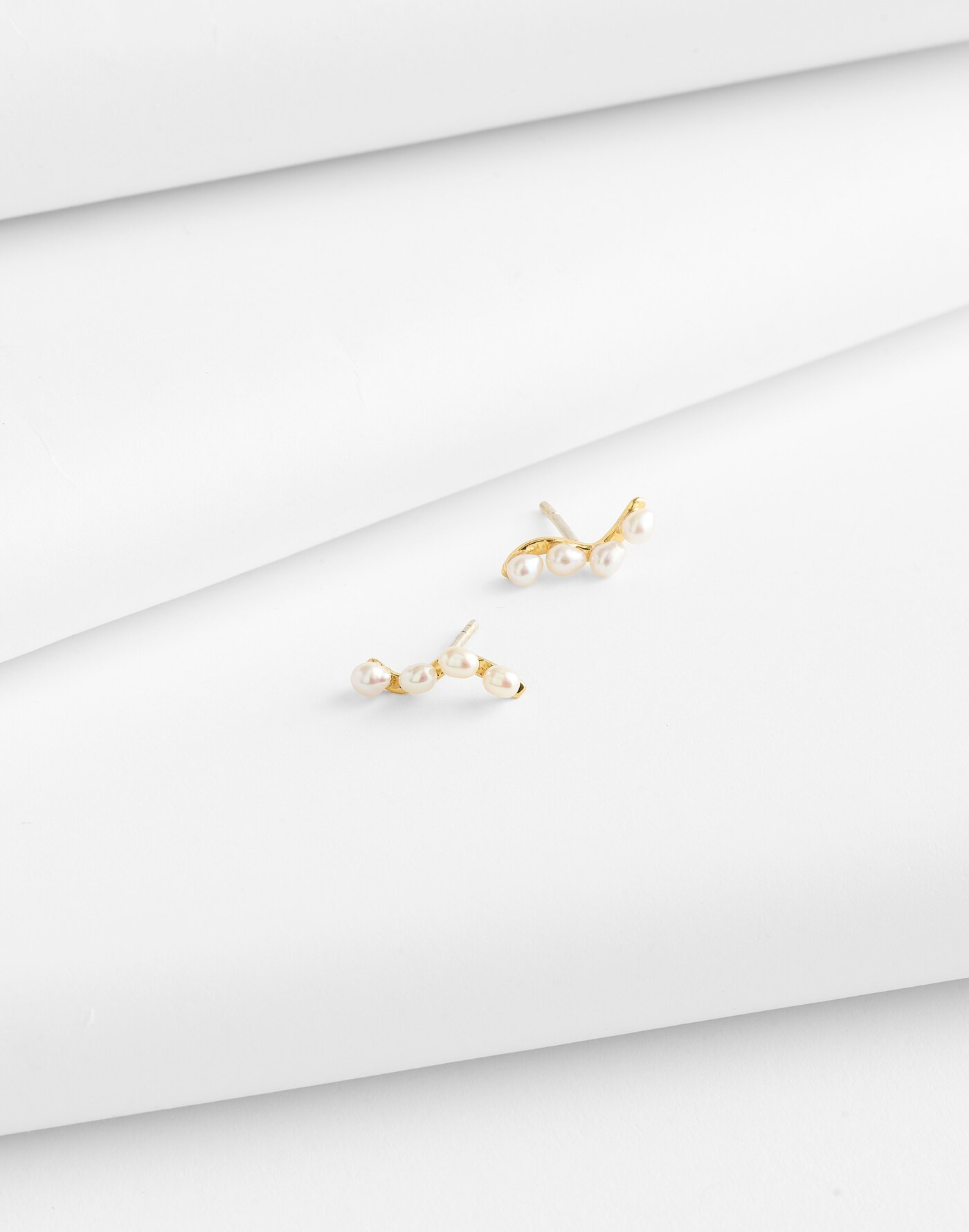 Demi-Fine Freshwater Pearl Mini Climber Earrings | Madewell | Madewell