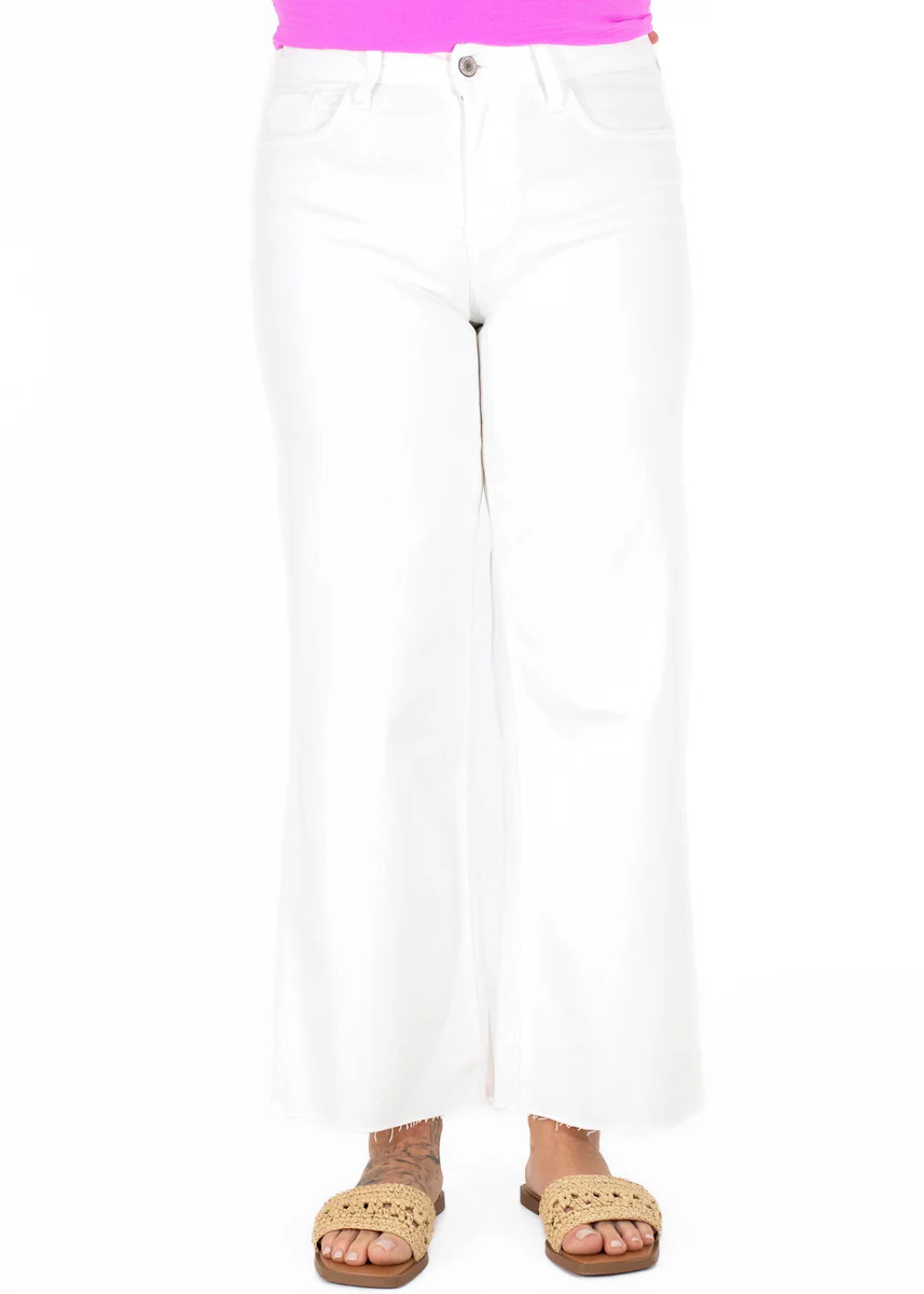 Vervet Julie HR Crop Wide Leg Jeans | Aqua B Boutique