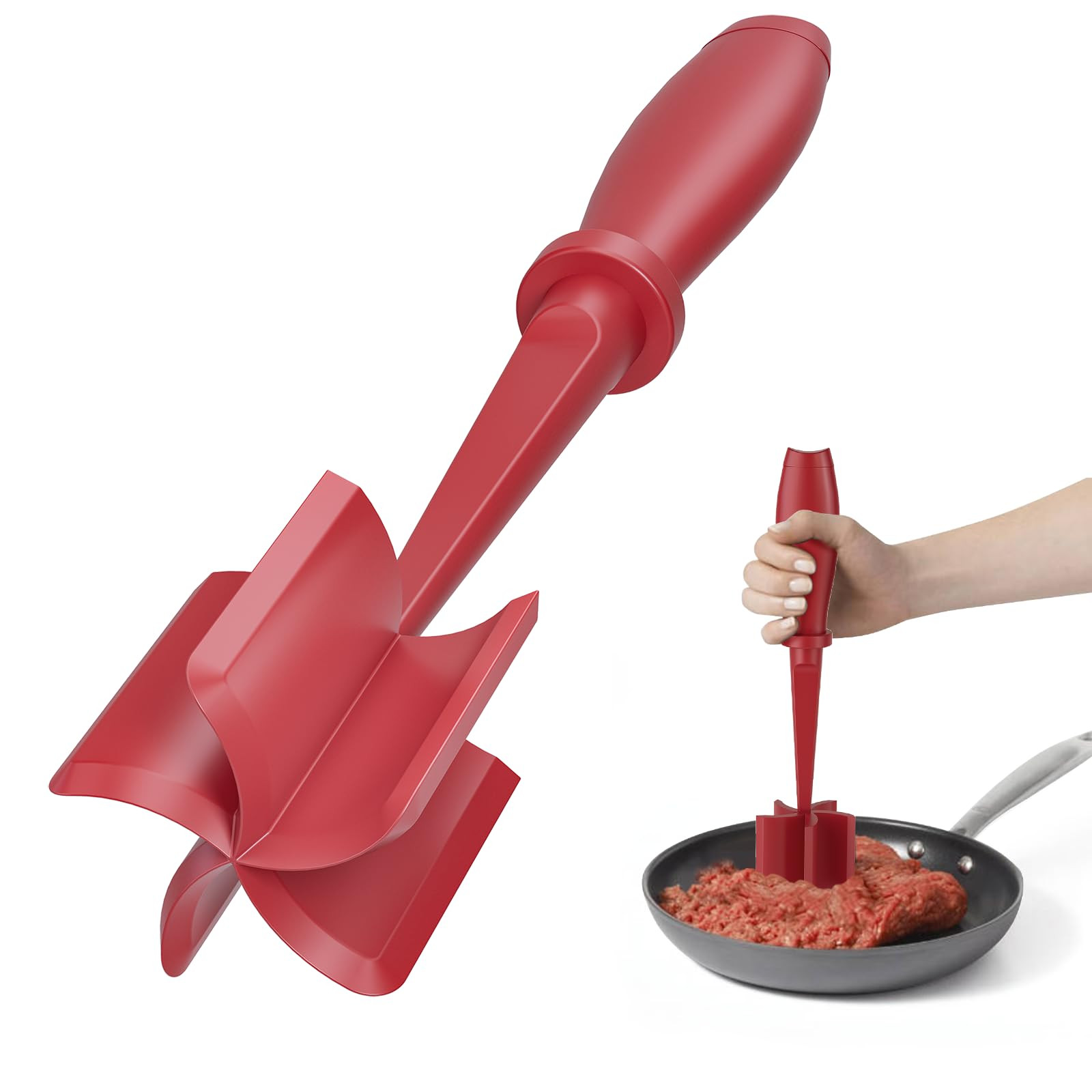 Meat Chopper, Upgrade Hamburger Smasher, Premium Heat Resistant Meat Masher for Ground Beef, Grou... | Amazon (US)