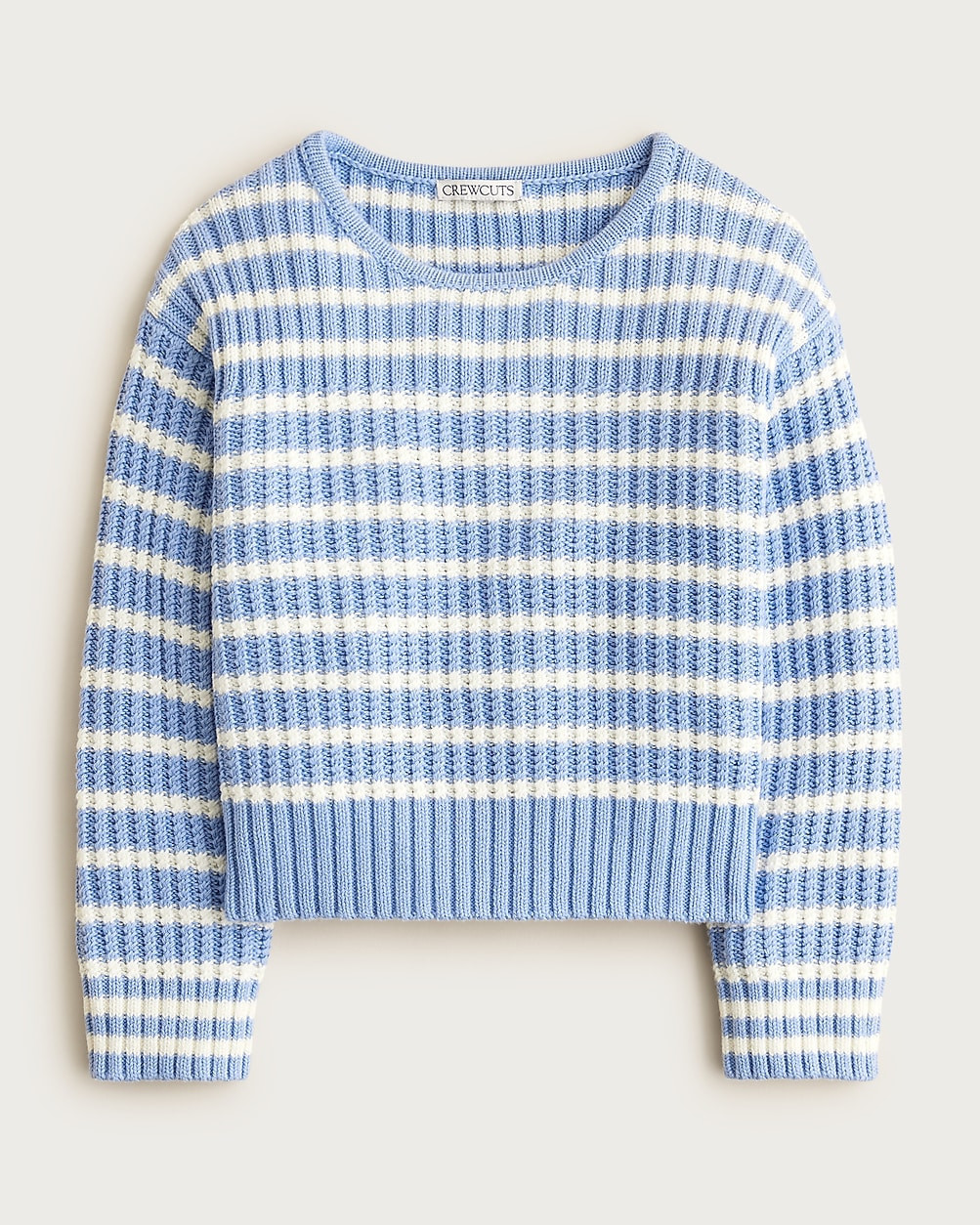 Girls' ribbed cotton crewneck sweater in stripe | J. Crew US