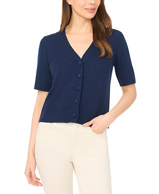 CeCe Women's V-Neck Short-Sleeve Cardigan - Macy's | Macy's