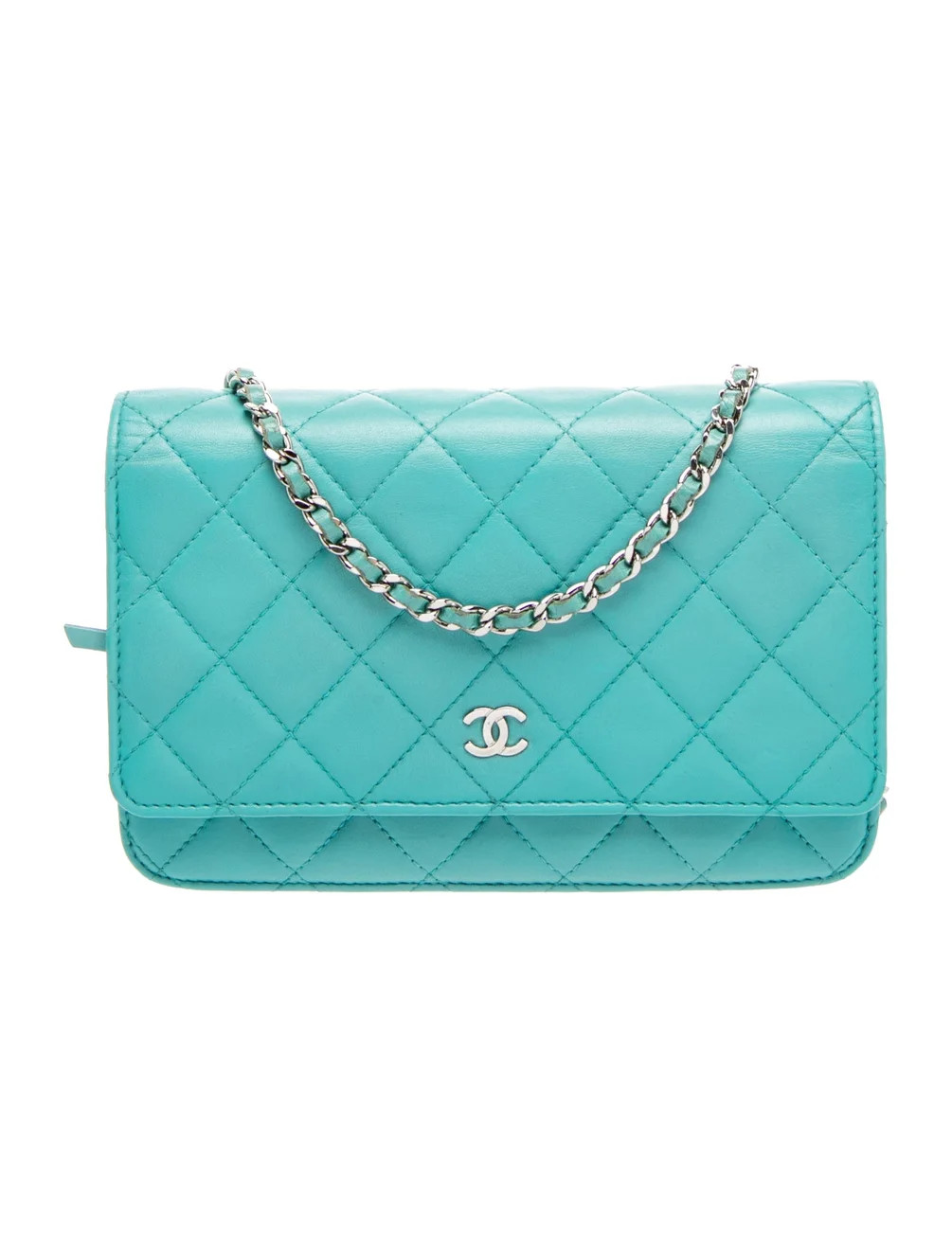 Chanel Classic Quilted Wallet On Chain - Blue Crossbody Bags, Handbags - CHA1428072 | The RealRea... | The RealReal