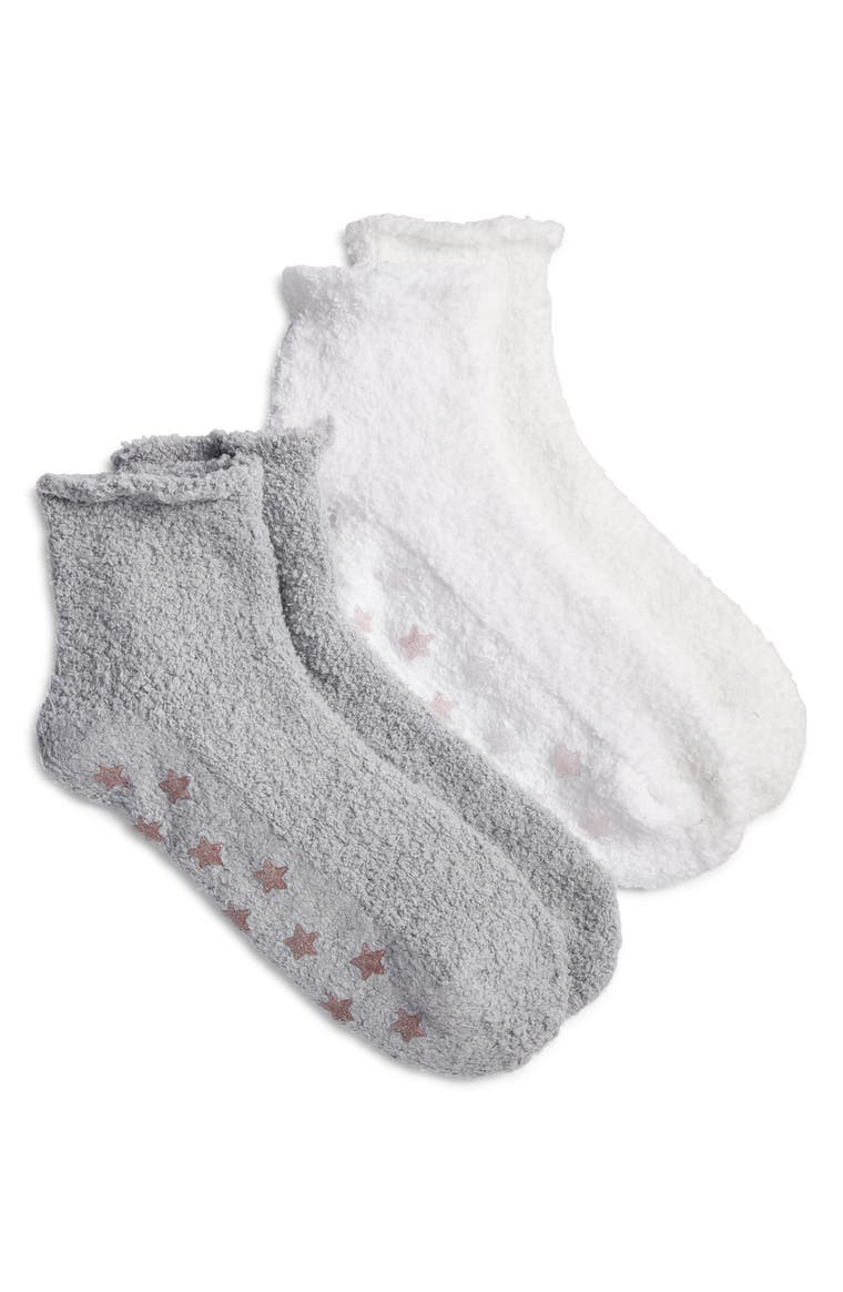 BP. Assorted 2-Pack Cozy Star Full Toe Gripper Ankle Socks | Nordstrom | Nordstrom