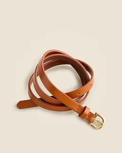 Skinny Italian leather belt | J. Crew US