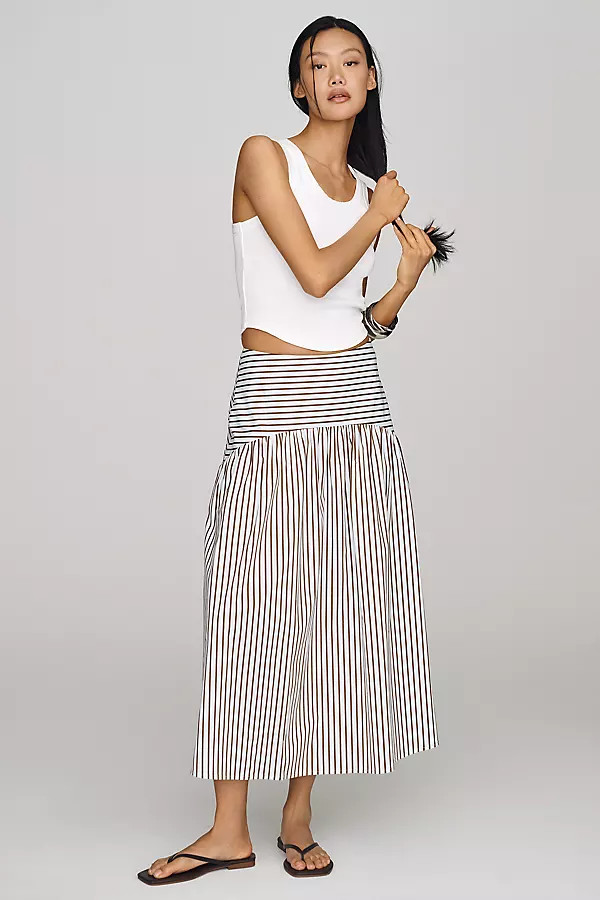The Tobie Drop-Waist Skirt by Exquise | Anthropologie (US)