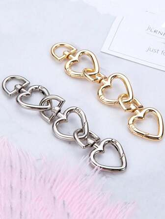3 Pcs Love Spring Ring Hardware Buckle, Metal Circular Buckle, Key Ring Bag, Adjustable Hook, Ope... | SHEIN