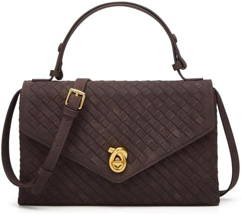 Trendy Woven Evening Clutch Purses Women PU Leather Evening Handbags Underarm Shoulder Crossbody ... | Amazon (US)