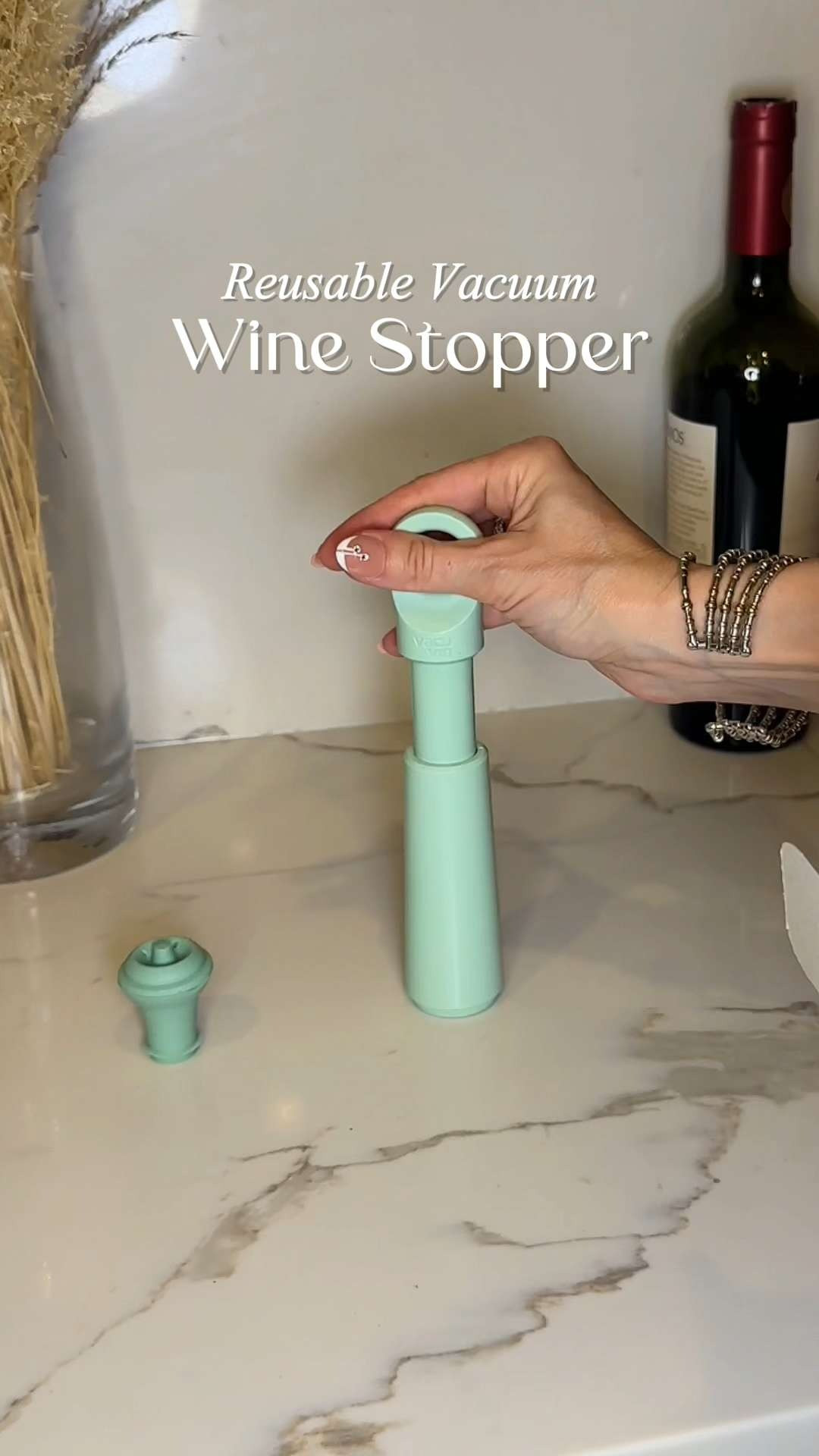 Smarter storage for your favorite vintages 🍷 The Vacu Vin Reusable Vacuum Wine Stopper is the essential tool for every wine lover. Great gift ideas for a housewarming party, a wine-and-cheese basket, or for the friend who just started building their home bar 🥂 #VacuVin #WineSaver #WineLovers  #WineAccessories #HomeBar #SustainableBar #KitchenGadgets 

#LTKfoodie #LTKHome