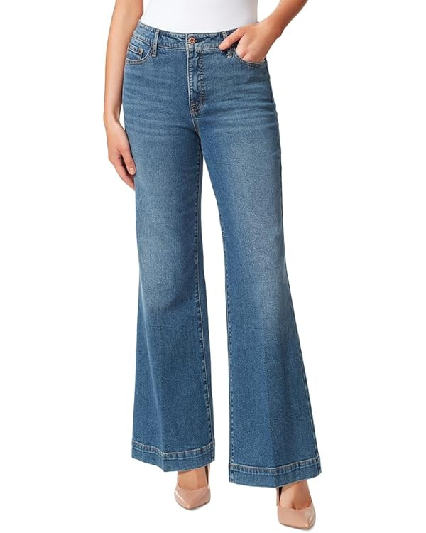 Jessica Simpson Women's True Love Trouser Wide Leg Jean | Amazon (US)
