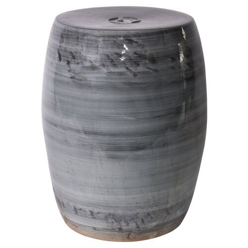 Denim Ombr?? Garden Stool - Gray | Perch Stool, Outdoor Stool, Patio Stool | One Kings Lane