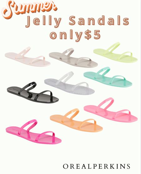 Jelly Sandals to take you from Spring to Summer. Vacation loading and perfect for the beach. 