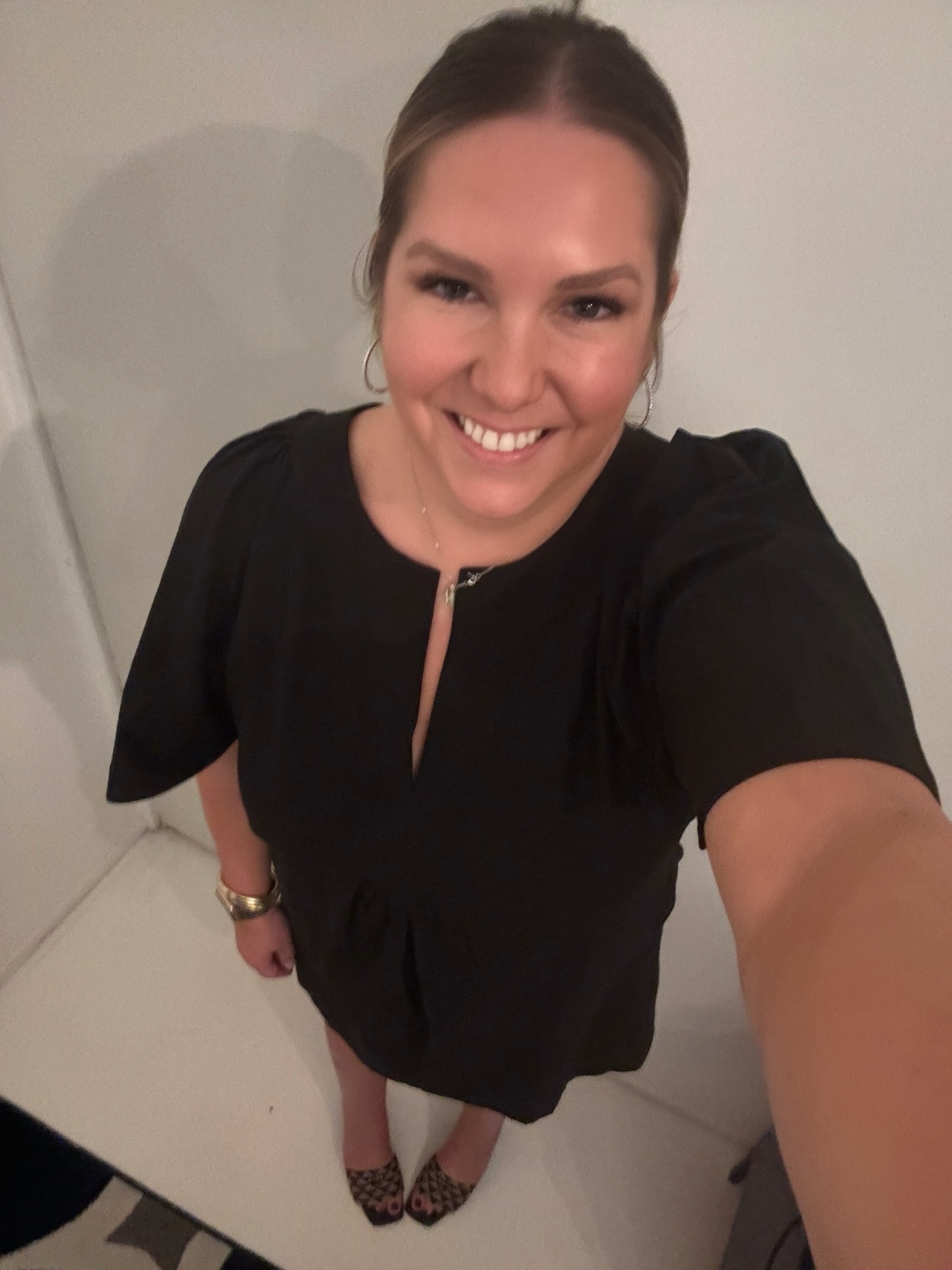 First night out in Palm Springs called for little black dresses. I love the sleeve and shape of this dress. It’s easy and classic while still being a little unique. I paired it with my favorite Prada heels. This print feels so fun and interesting. Kept everything else super simple for the night  

#LTKShoeCrush #LTKTravel #LTKStyleTip