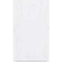 Zara - Ribbed Sleeveless Top - White - M - Woman | Zara US