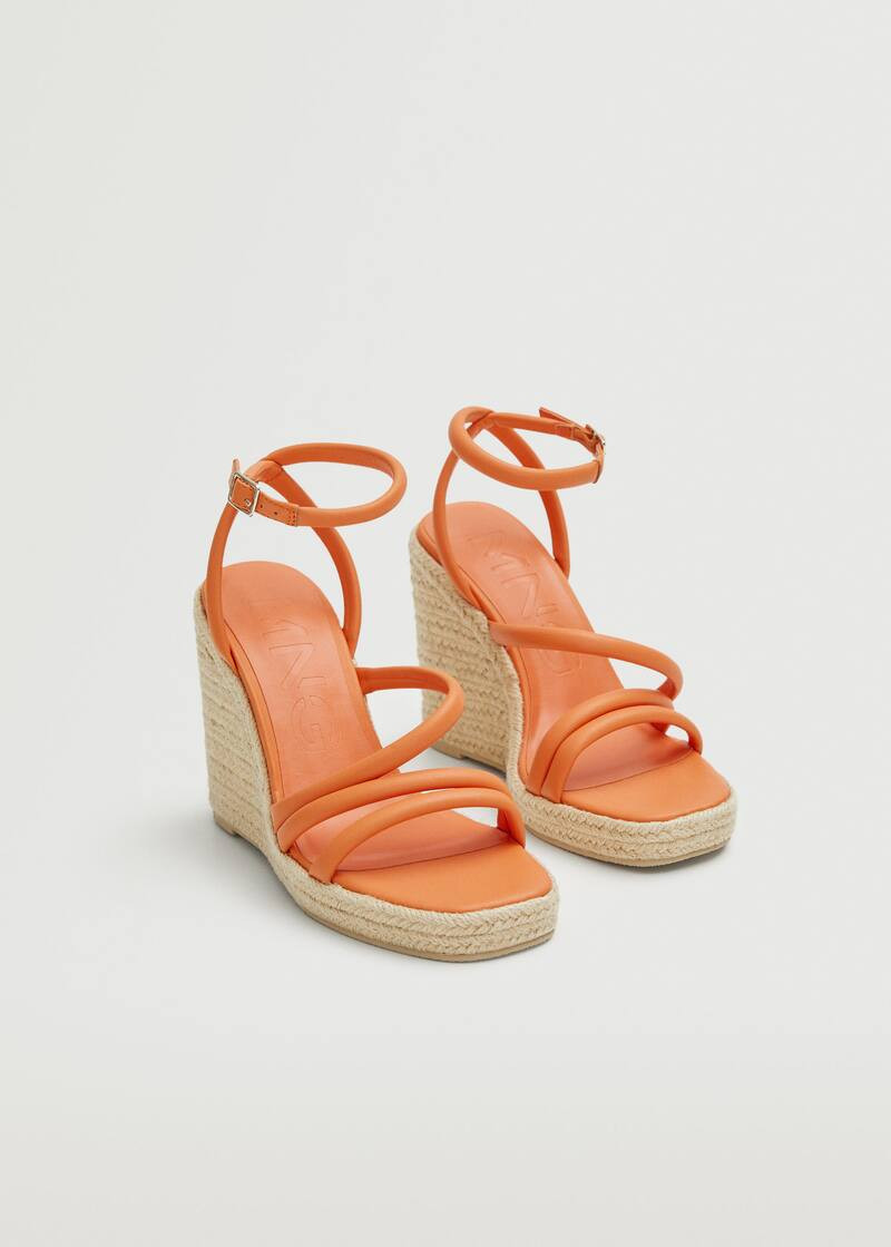 Wedge strips sandals | MANGO (UK)