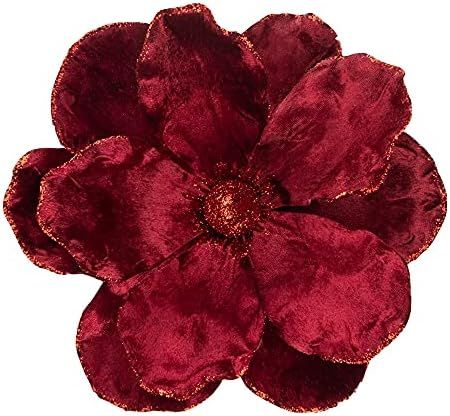 KI Store Christmas Poinsettia Artificial Magnolia Flower Ornaments Floral Picks Stems for Christmas  | Amazon (US)