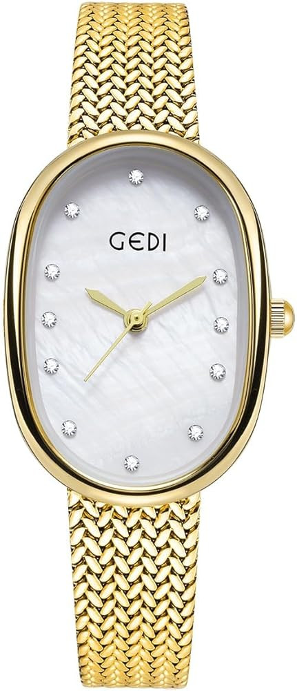 Gosasa Elegant Women's Quartz Watch - Oval Dial, Slim & Cute, Modern Minimalist Design, 30m Water... | Amazon (US)