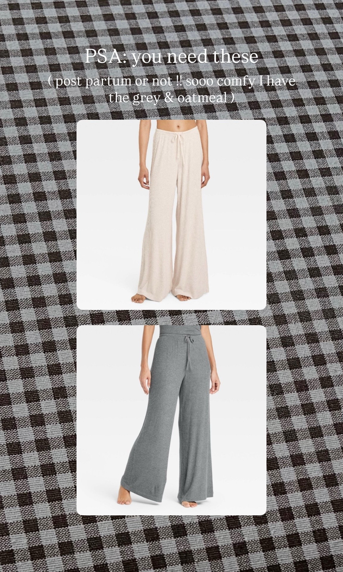 Comfiest lounge pants for postpartum !! I sized up 1