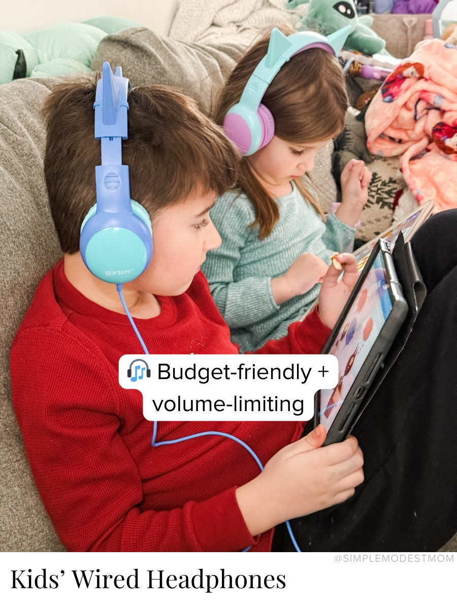 These headphones were extra helpful this month when for some flexible learning days at home after our big snowstorm - wired headphones are easy to plug into any device. These are under $15 on sale, are easy to use & limits volume so they can’t get too loud. They also have optional cat ears that are detachable.

#LTKmomlife #LTKTravel #LTKKids