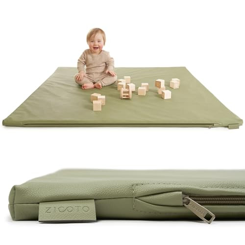Stylish Padded Baby Play Mat for Your Boy or Girl - Extra Thick & Super Soft Vegan Leather Floor Mat Creates A Safe Play Area for Little Ones - A Beautiful Playmat That Fits Nicely Into Any Playroom | Amazon (US)
