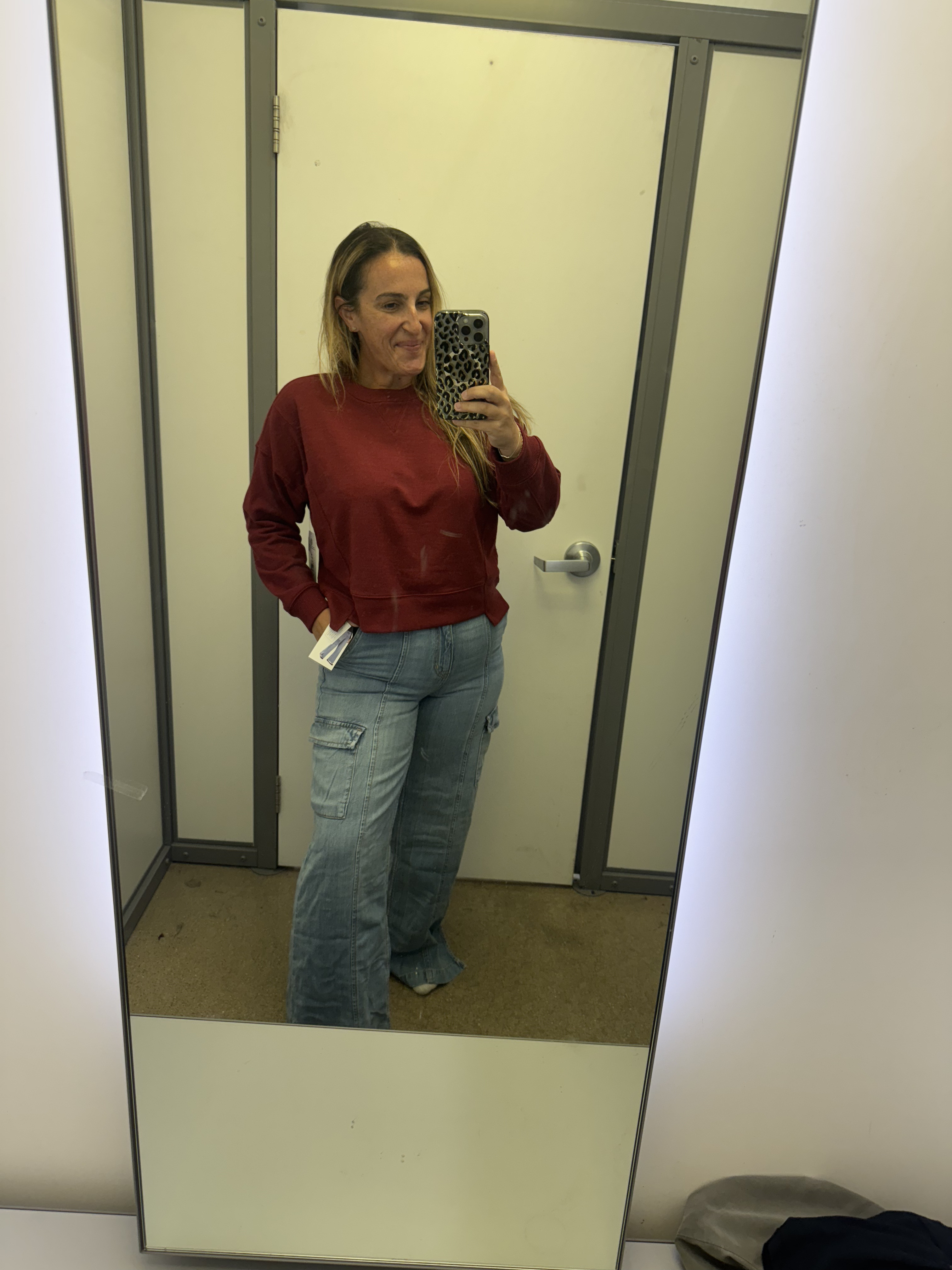 Sweatshirt is a medium and perfect in tts. The jeans I grabbed an 8 by mistake, I need a 10. So go with your true size or up if in between. 

 #LTKOver40 #LTKFindsUnder50 #LTKStyleTip
