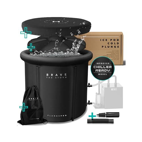 Cold Plunge Tub for Ice Baths at Home - 110 Gal Outdoor & Indoor Cold Water Plunge Tub with Lid - Ice Tub Compatible with Water Chiller - XL Ice Bath Tub for Athletes - Portable Ice Bath & Accessories | Amazon (US)