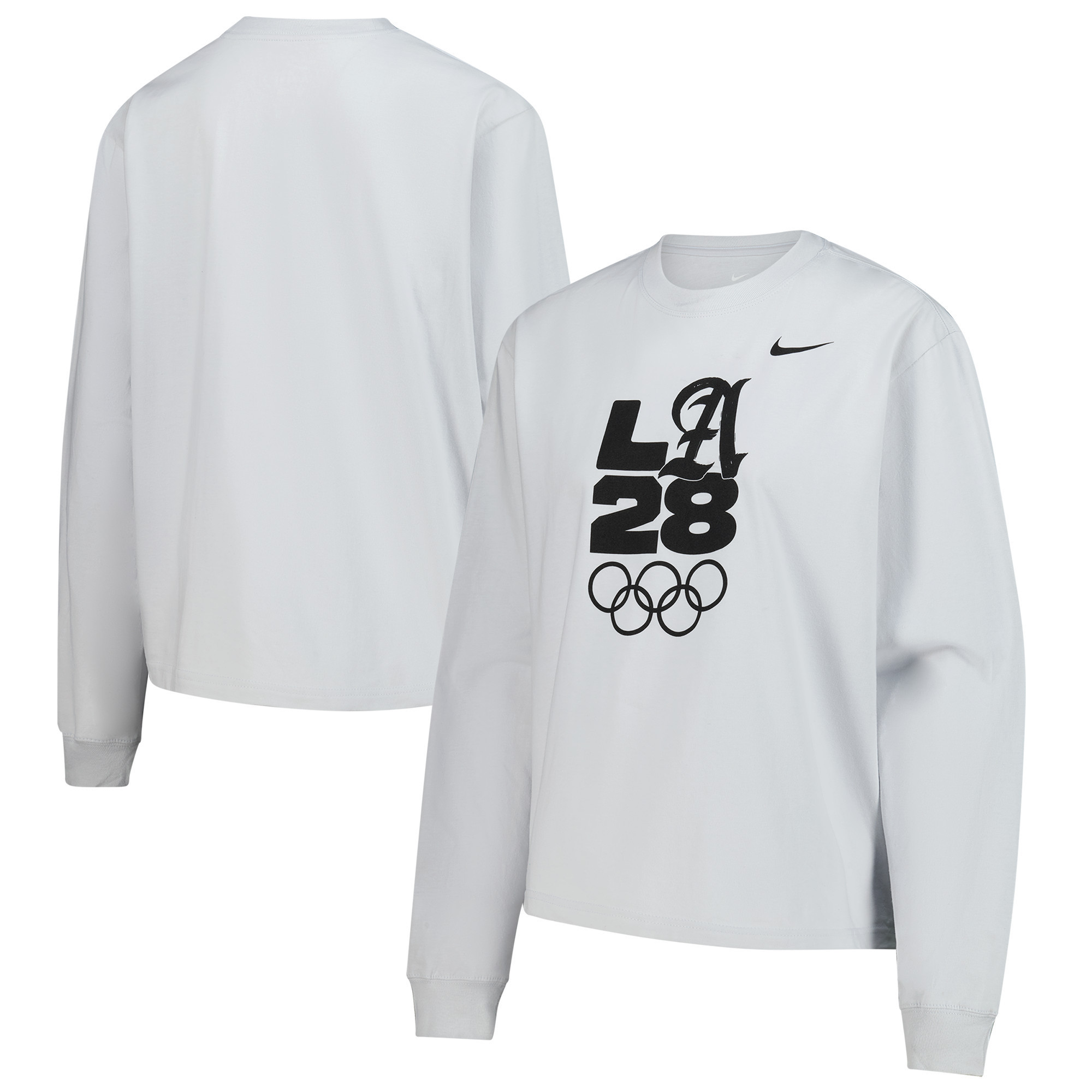 Women's Nike Gray LA28 Summer Olympics Boxy Long Sleeve T-Shirt | Fanatics