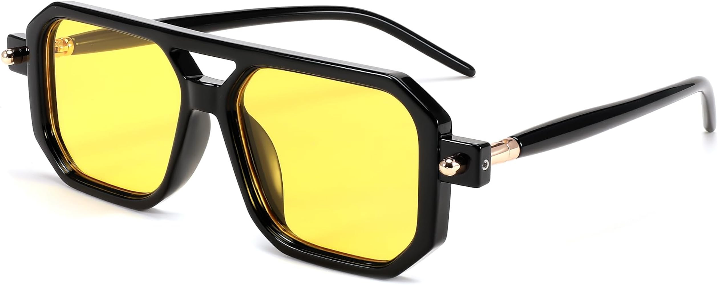 FEISEDY Vintage Square 70s Flat Aviator Sunglasses Women Men Classic Retro Stylish Frame UV400 Su... | Amazon (US)