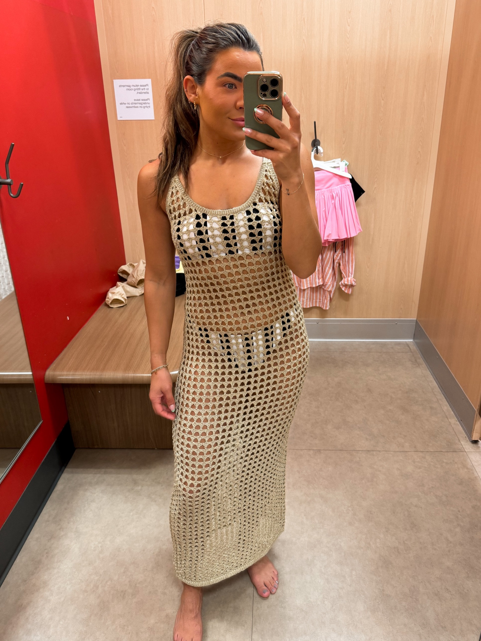 Crochet swim coverup / striped swimsuit 

#LTKstyletip #LTKfindsunder50 #LTKswim