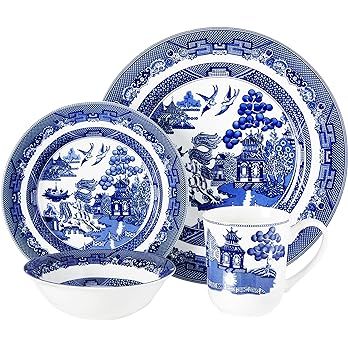 Johnson Brothers Willow Blue 4 Piece Place Setting | Amazon (US)