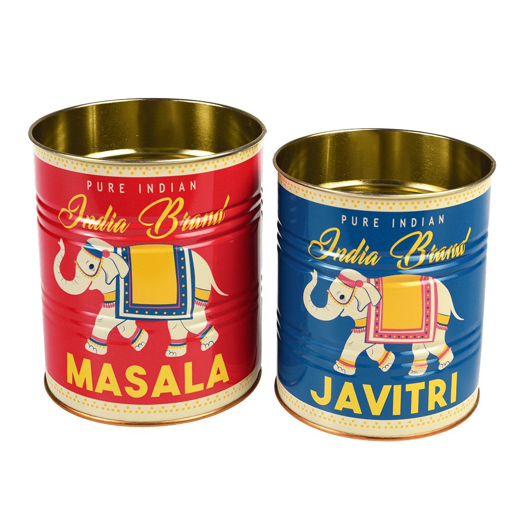 Set of Two Indian Spices Storage Tins | Trouva (Global)