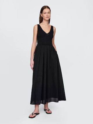 Crochet Mixed Media Maxi Dress | Gap (US)