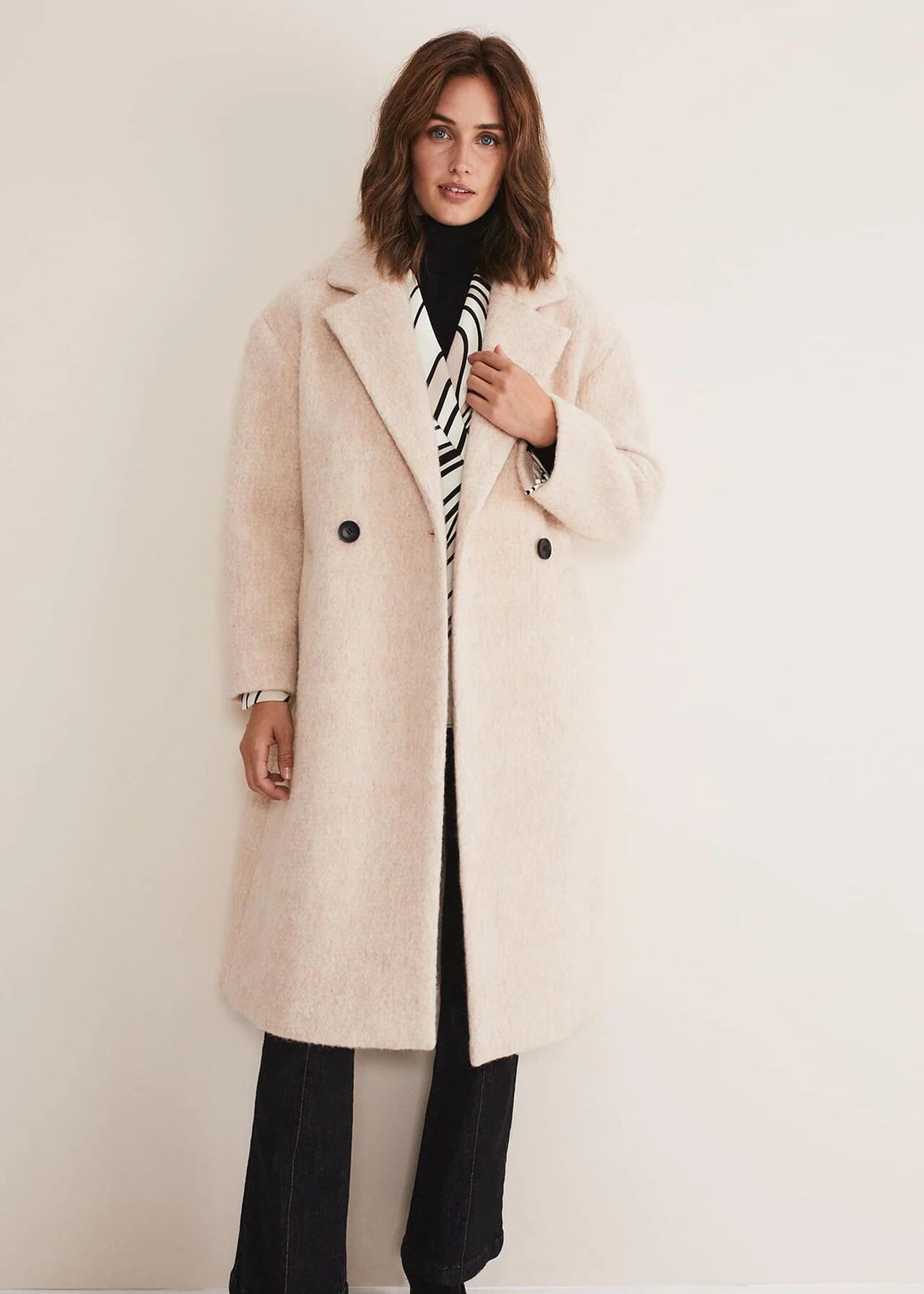 Quinn Textured Cocoon Coat | Phase Eight (UK)