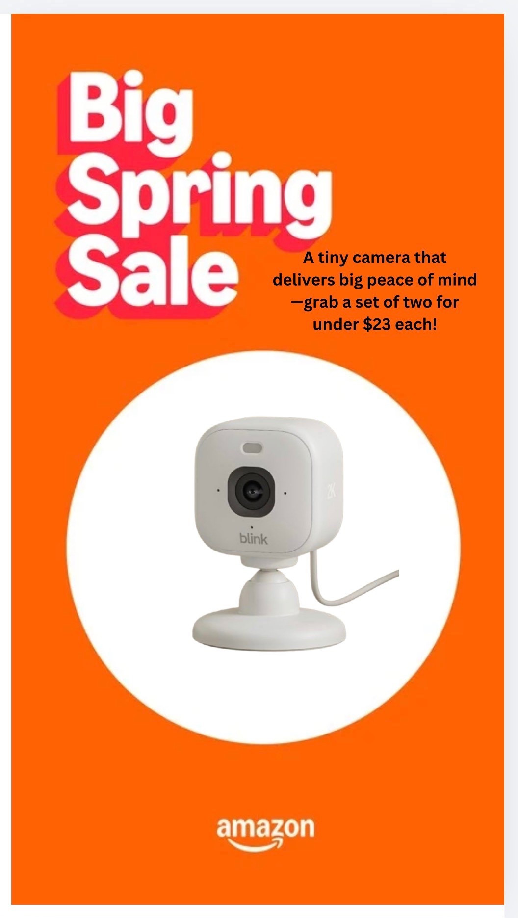 A tiny camera that delivers big peace of mind—grab a set of two for under $23 each!  Amazon big spring sale  

#LTKdayinmylife #LTKHome #LTKSaleAlert