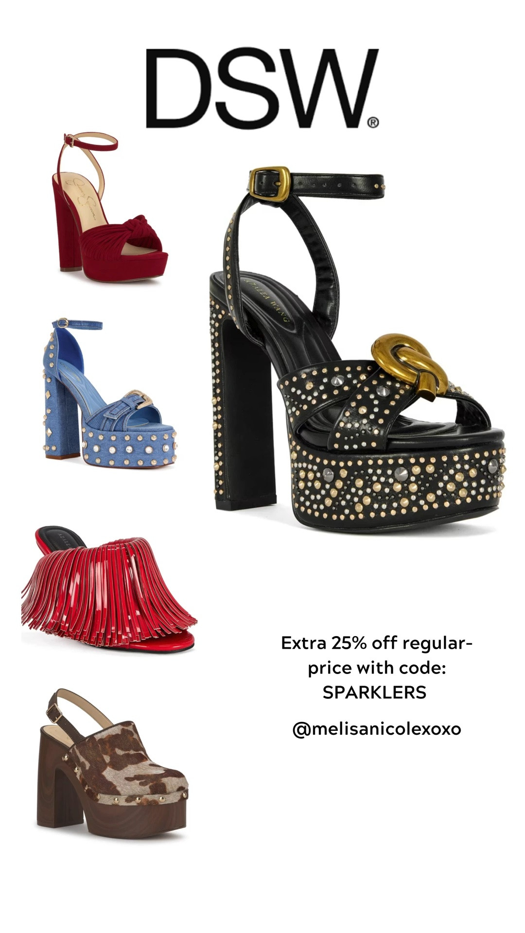 @DSW 25% off regular-price with code: SPARKLERS