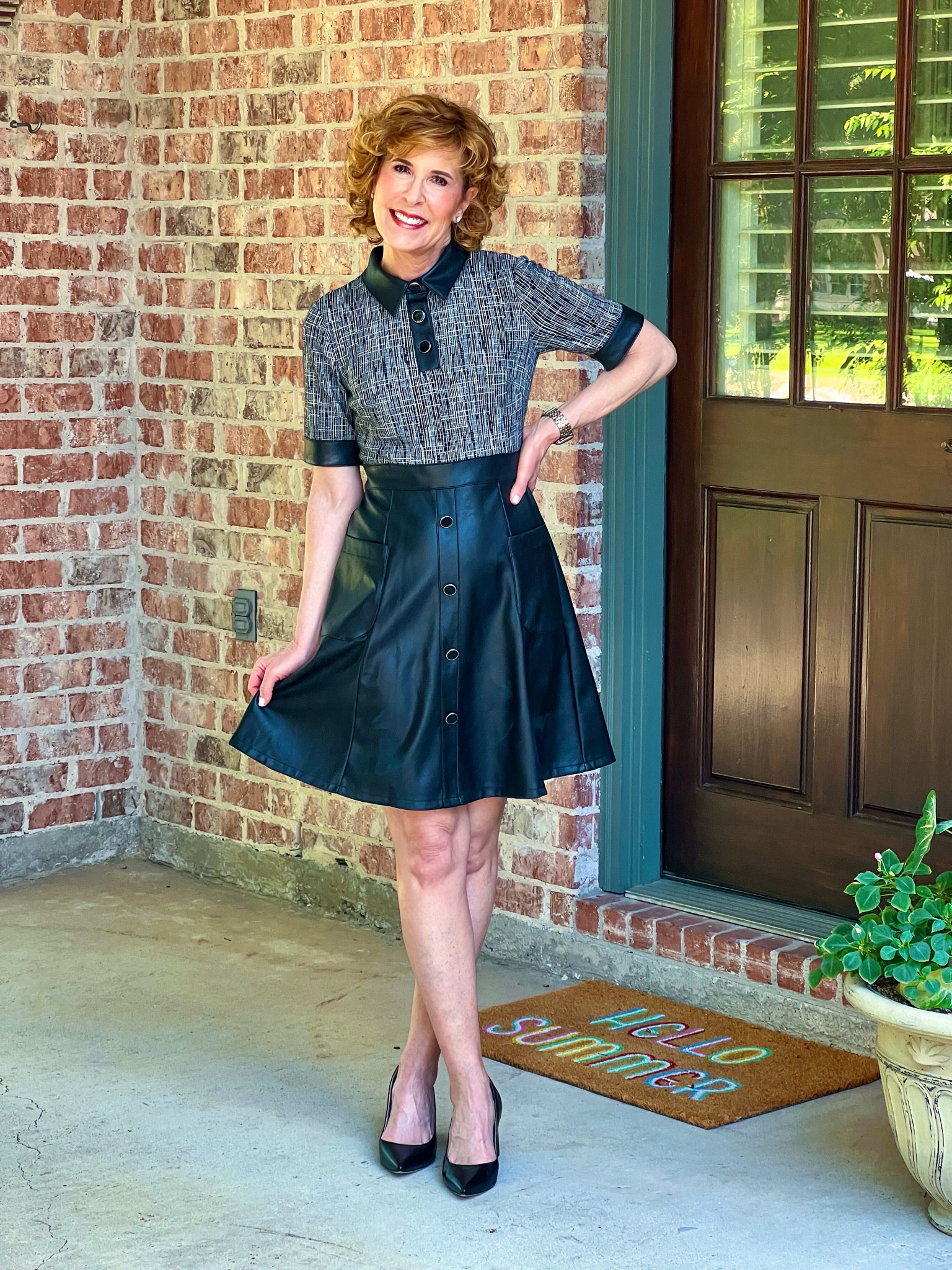 This A-line dress with a faux leather skirt lets you achieve the look of a 2-piece set with the simplicity of one-and-done ease. This will be a perfect dress for transition to fall. 

#LTKxNSale #LTKSeasonal #LTKStyleTip