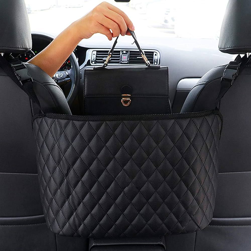Car Net Pocket Handbag Holder,Car Backseat Organizer,Pu Leather Seat Storage Net Bag,Seat Back Ne... | Amazon (CA)
