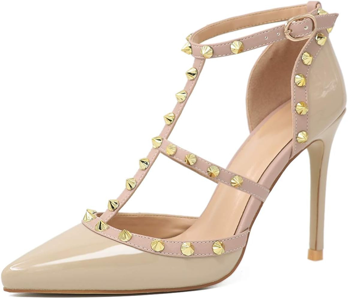 Eithy Women's Slingbacks Mid High Heels Strappy Summer Shoes Pointy Toe Party Daily Wear Evening ... | Amazon (US)