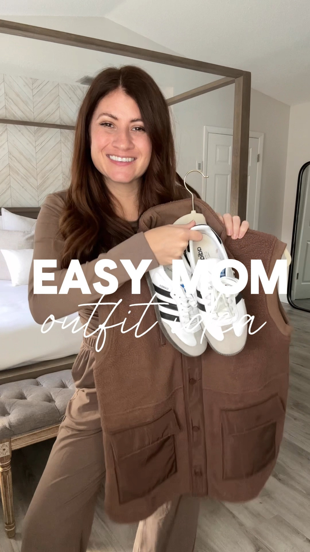 Easy mom outfit idea! Life is complicated enough, our outfits don’t have to be! Monochromatic looks instantly elevate, the most casual outfit! And then pairing a cute vest over your favorite lounge that makes for the cutest and easiest put together run out the door kind of look!

Follow me for more outfit, ideas and affordable fashion! 

Wearing: 
Lounge set – medium (if between sizes you can size down) 
Vest – Small 

#LTKOver40 #LTKStyleTip #LTKSeasonal