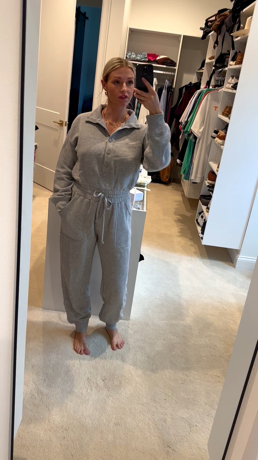 Obsessed with the lounge jumpsuit! Perfect postpartum outfit and breastfeeding friendly too! 

#LTKFindsUnder100