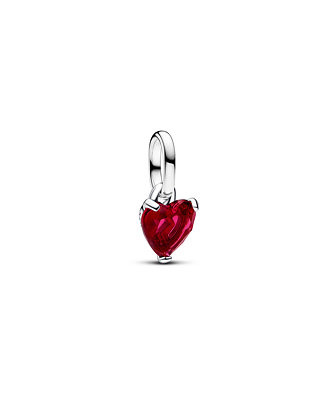 Pandora Broken Heart Red Crystal Dangle Charms - Macy's | Macy's