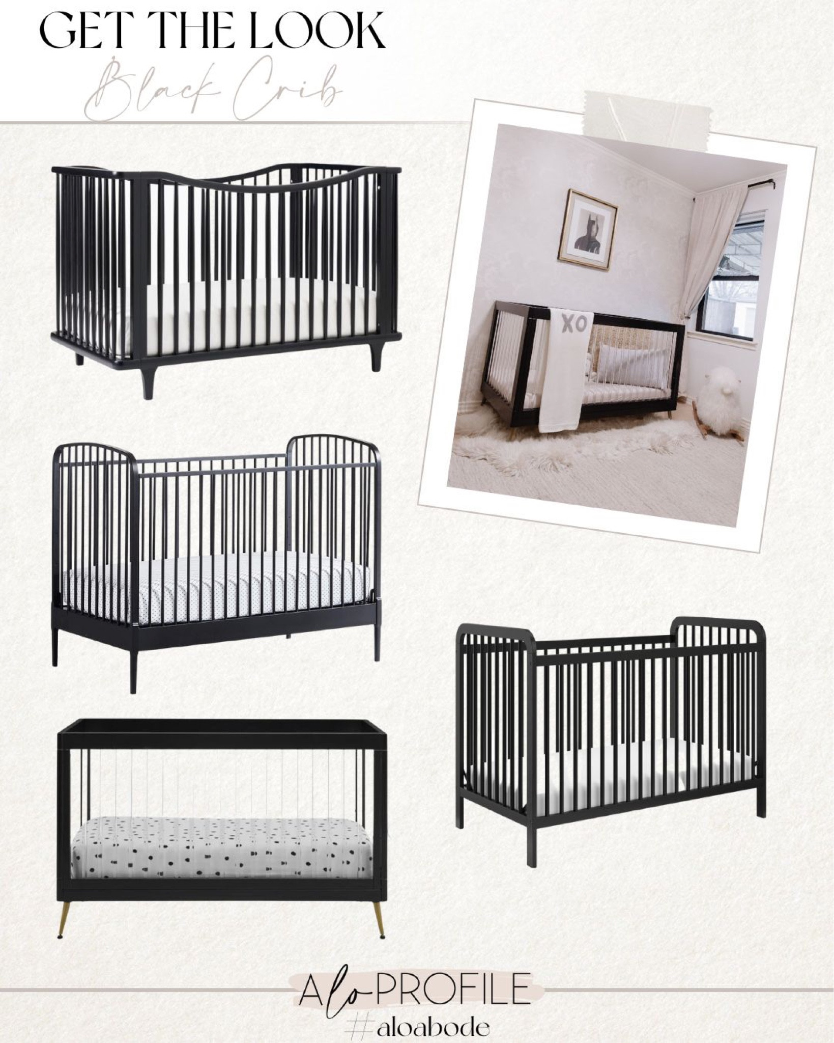 Larkin black outlet metal crib